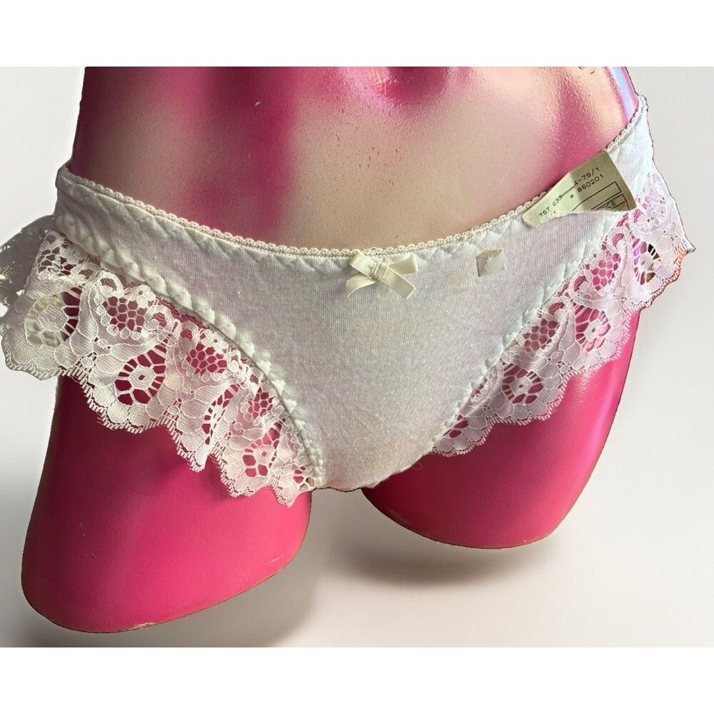 Vintage 90s SECRETLY YOURS Stretch PANTIES Lace Flutter Bikini ~S